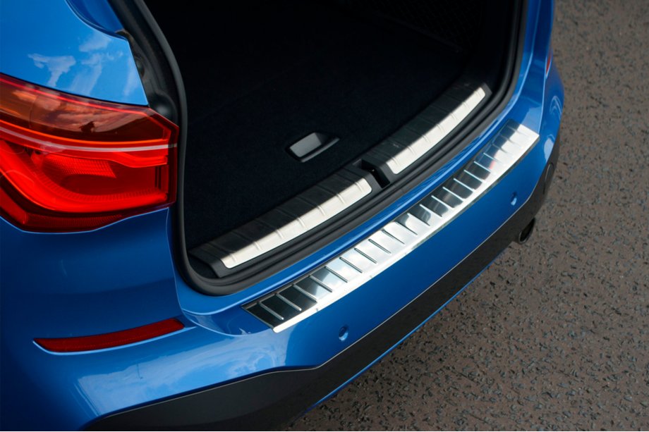 BMW X1 F48 2015-2022 Rear bumper protector OmsaLine (stainless steel) Image