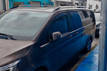 Mercedes Vito/V-class W447 2014- Roof Rails Chrome CAN Original Design (Metal Feet) Medium Wheelbase (LONG) photo 6