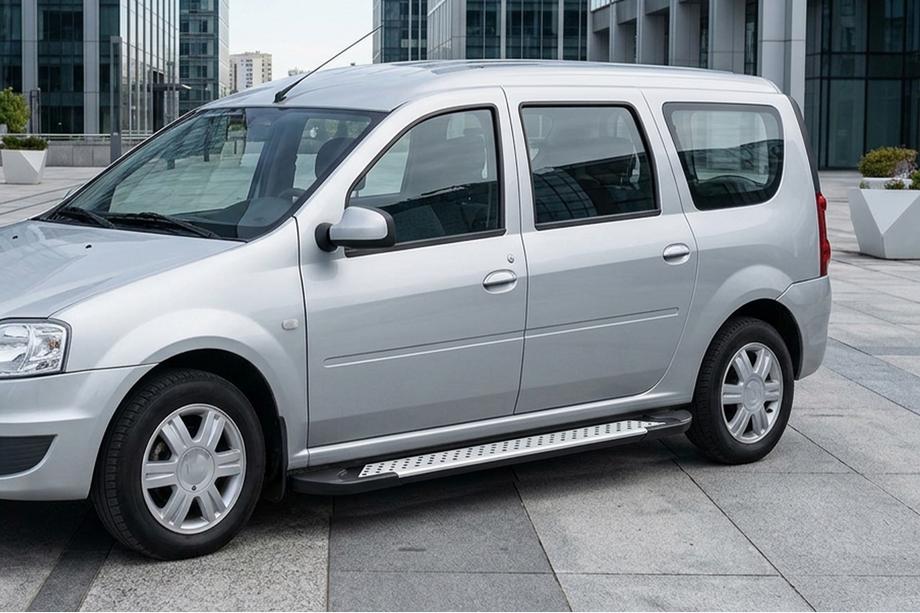 Dacia Logan MCV 2004-2014 Side Steps X5-Type (2 pcs, Aluminum) Image