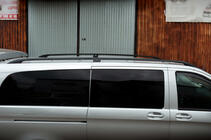 Mercedes Vito/V-class W447 2014- Black Roof Rails CAN Original Design (Metal Feet) photo 4