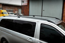 Mercedes Vito/V-class W447 2014- Black Roof Rails CAN Original Design (Metal Feet) photo 3