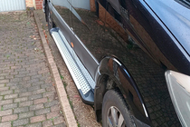 Volkswagen Crafter 2006-2016 Side Steps Allmond Grey (2 pcs, Aluminum) Long/ExtraLong photo 4