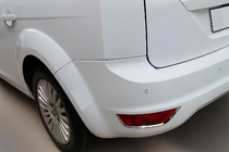 Ford Focus II 2008-2011 Rear reflector covers (2 pcs, stainless steel) photo 1