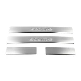 Door Sill Protectors OmsaLine Solaris (4 pcs, stainless steel) photo 2