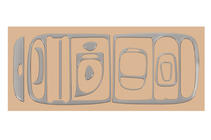 Hyundai H200, H1, Starex 1998-2007 Dashboard Trim Covers Carbon photo 5