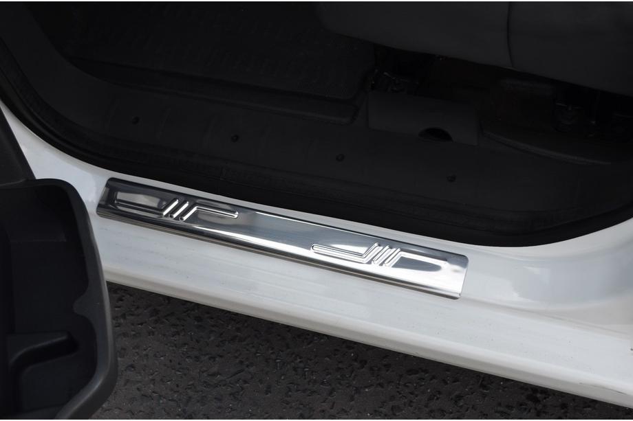 Citroen C-1 2005-2014 Door Sill Protectors Omsa (2 pcs, Stainless Steel) Image