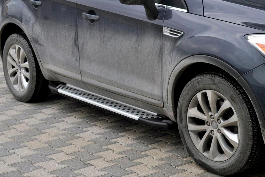 Ford Kuga 2008-2013 Side Steps Allmond Grey (2 pcs, Aluminum) Photo 1