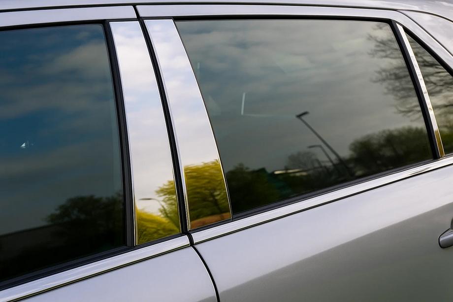 Mercedes E-сlass W210 1995-2002 Stainless Steel Door Pillar Trim (6 pcs) Image