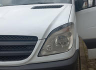Mercedes Sprinter W906 2006–2018 Headlight Eyelids Straight (black, ABS, 2006-2013) Black Matte photo 3