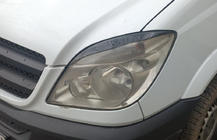 Mercedes Sprinter W906 2006–2018 Headlight Eyelids Straight (black, ABS, 2006-2013) Black Matte photo 1
