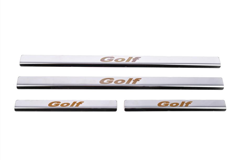 Volkswagen Golf 6 2008-2014 Carmos V1 Stainless Steel Door Sill Protectors Photo 2