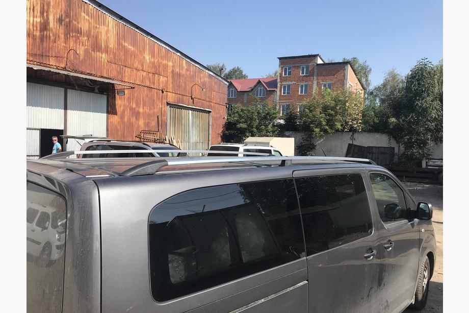 Peugeot Expert 2017- Chrome Roof Rails Long base, plastic foot Photo 3