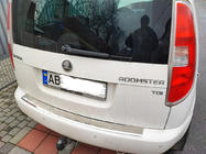 Skoda Roomster 2006-2015 Rear bumper protector stainless steel Gloss photo 1