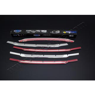 Grille Trim Covers OmsaLine (2018↗, 4 pcs, Stainless Steel) Ford Courier 2014-2023 photo 2