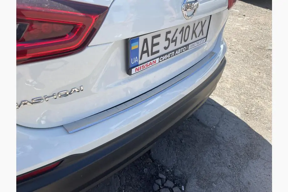 Nissan Qashqai 2014-2021 Rear bumper protector OmsaLine (2017-2021, stainless steel) Image