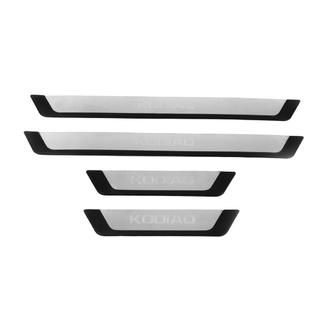 Door Sill Protectors OmsaLine-Flex (4 pcs, stainless steel) Skoda Kodiaq 2016-2023 photo 2