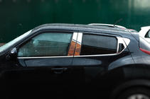 Nissan Juke 2010-2019 Stainless Steel Door Pillar Trim (8 pcs) photo 1