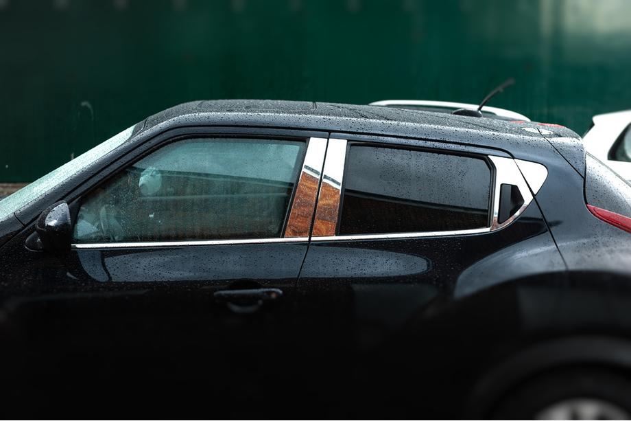 Nissan Juke 2010-2019 Stainless Steel Door Pillar Trim (8 pcs) Image