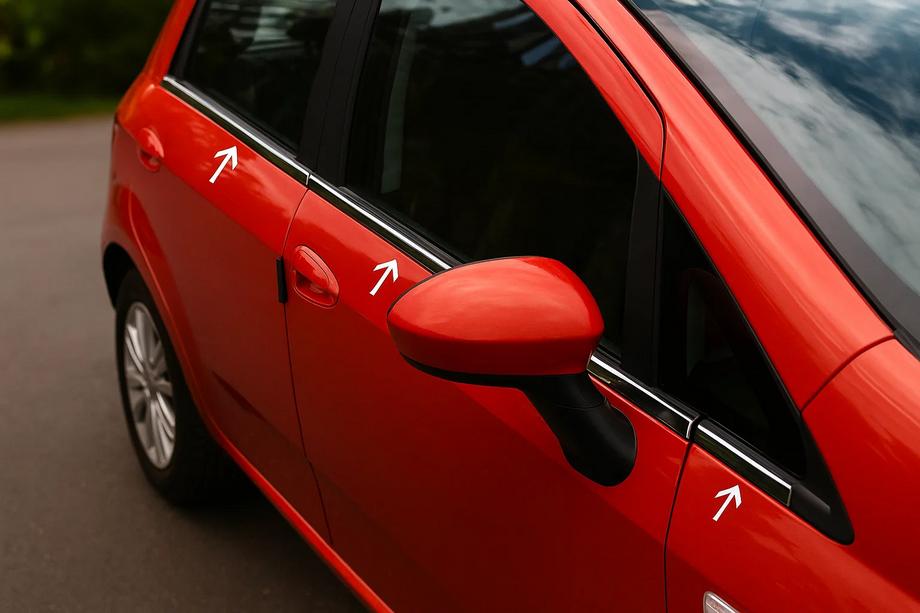 Nissan Micra K12 2003-2010 Window Trim Stainless Steel (6 pcs) Image