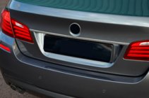 BMW 5 Series F10/F11 2010–2016 SD Stainless Steel Trim Above License Plate OmsaLine - Italian Stainless Steel photo 5