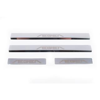 Door Sill Protectors Carmos V1 Aegea (4 pcs, Stainless Steel) Fiat Tipo 2016- photo 2