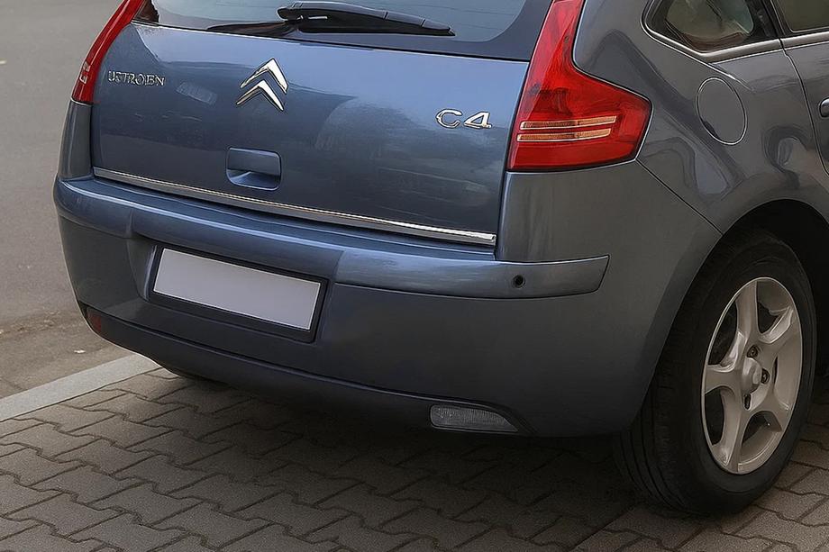 Citroen C-4 2004-2010 Trunk lid lower edge trim (stainless steel) Image