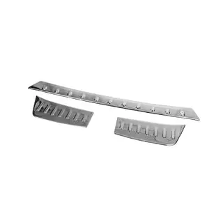 Rear bumper protector trim (3pcs, stainless steel) Opel Grandland X 2017- photo 3
