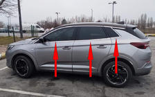 Opel Grandland X 2017- Lower window trims stainless steel (6 pcs) photo 1