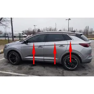 Lower window trims stainless steel (6 pcs)