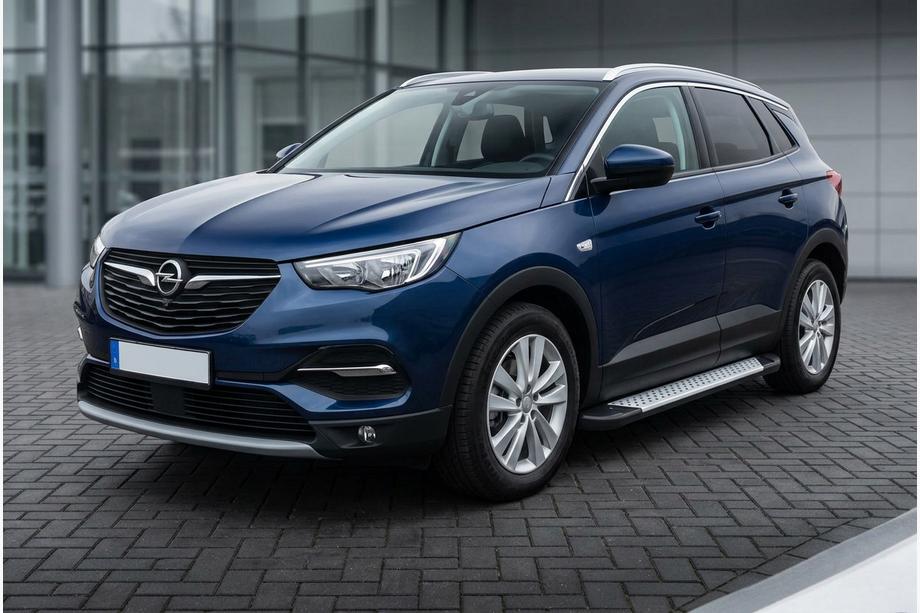Opel Grandland X 2017- Side Steps Allmond Grey (2 pcs, Aluminum) Image