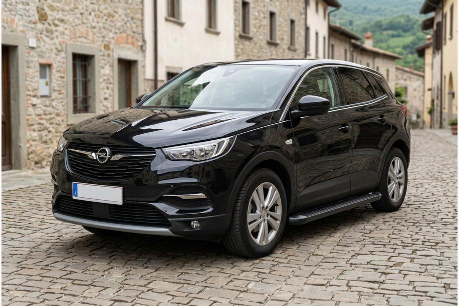 Opel Grandland X 2017- Side Steps Allmond Black (2 pcs, Aluminum) Image
