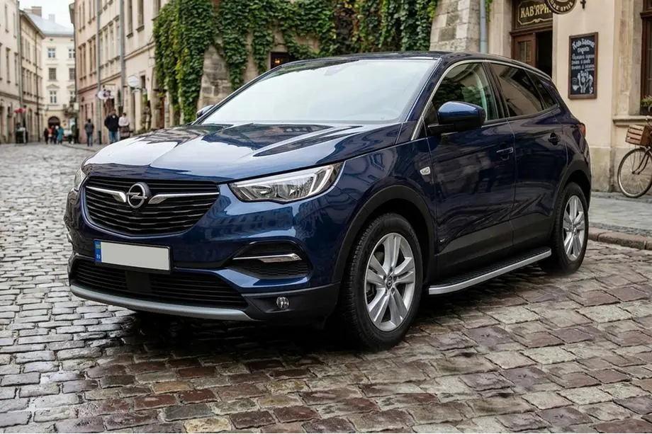 Opel Grandland X 2017- Side Steps Tayga Grey (2 pcs, Aluminum) Image