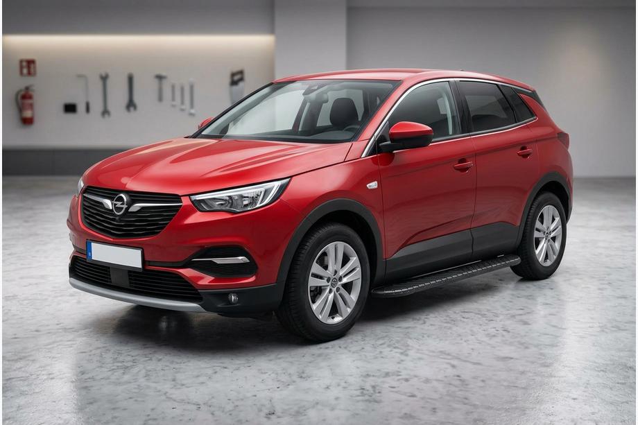 Opel Grandland X 2017- Side Steps Bosphore Black (2 pcs, Aluminum) Image