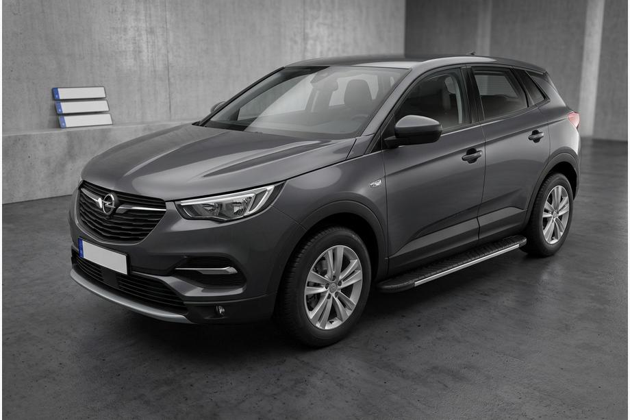 Opel Grandland X 2017- Side Steps Bosphore Grey (2 pcs, Aluminum) Image