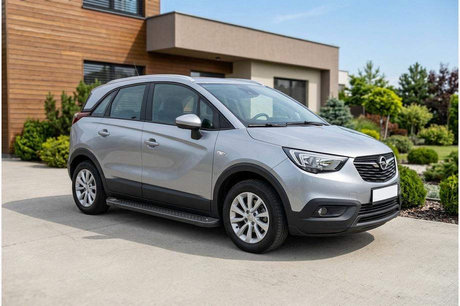 Opel Crossland X 2017-2024 Side Steps Allmond Black (2 pcs, Aluminum) Image