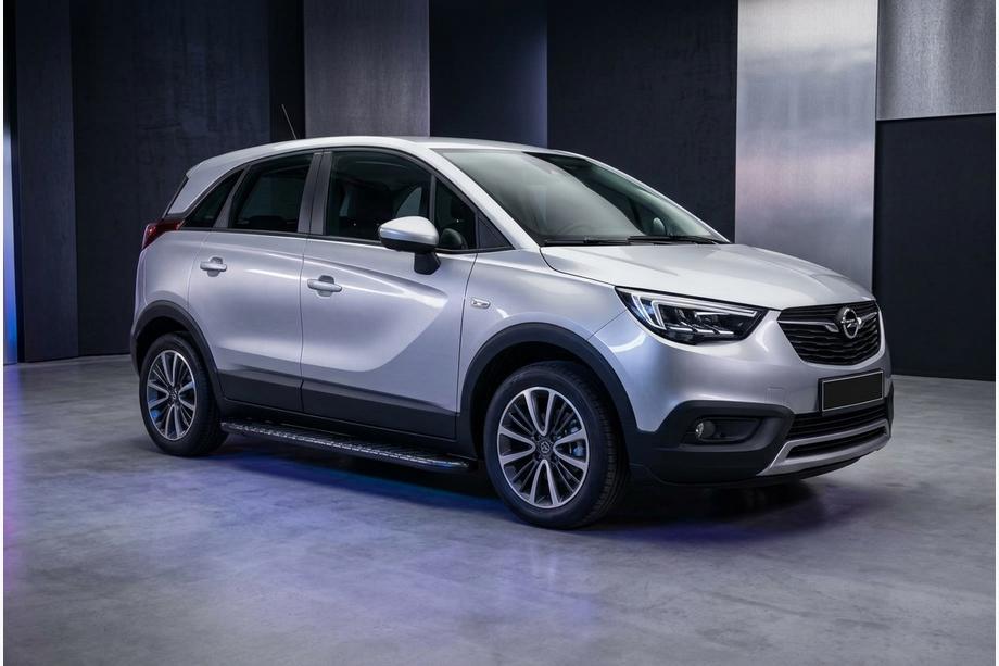 Opel Crossland X 2017-2024 Side Steps Bosphorus Black (2 pcs, Aluminum) Image
