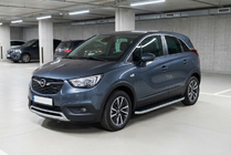 Opel Crossland X 2017-2024 Side Steps Tayga Grey (2 pcs, Aluminum) photo 1