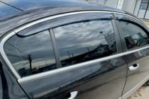 Volkswagen Passat B6 2006-2012 Window Deflectors with Chrome Trim SD (4 pcs, HIC) photo 2