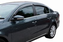 Volkswagen Passat B7 2012-2015 Window Deflectors with Chrome Trim SD (4 pcs, EU, HIC) photo 10