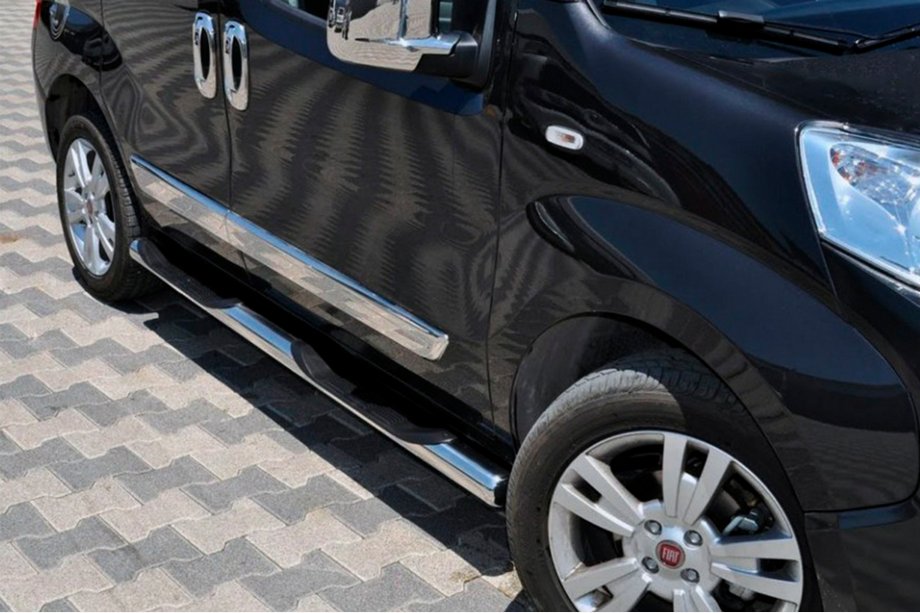 Peugeot Bipper 2008-2017 Side Bars (2 pcs, Stainless Steel) Image