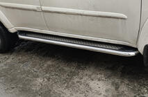 Mitsubishi Pajero Sport 2008-2015 Side Steps Maydos V2 (2 pcs, Aluminum & Stainless Steel) photo 1