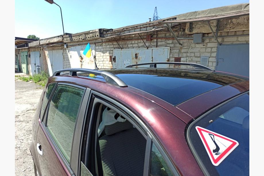 Renault Scenic/Grand 2003-2009 Black Roof Rails (2 pcs) Long Wheelbase (Grande) Image