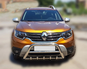 Renault Duster 2018-2024 Bull bar without logo WT003 (stainless steel) photo 8