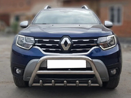 Dacia Duster 2018-2024 Bull bar without logo WT003 (stainless steel) photo 1