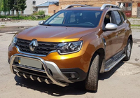 Dacia Duster 2018-2024 Bull bar without logo WT003 (stainless steel) photo 3