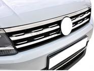 Volkswagen Tiguan 2016-2023 Trim covers for grille edge and headlights 2016-2020 (3 pcs, stainless steel) photo 3