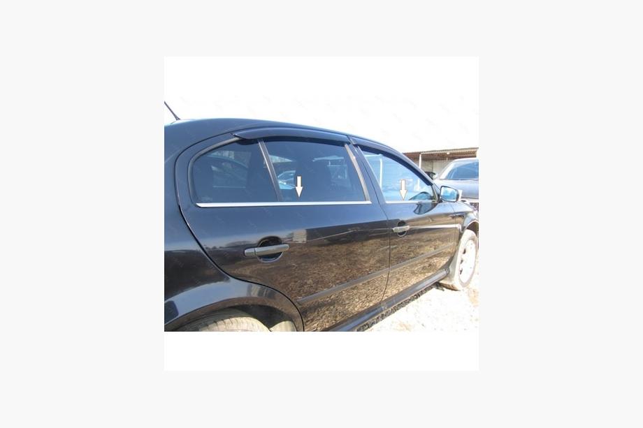 Skoda Octavia II A5 2010-2013 Window Trim Stainless Steel (4 pcs) Image
