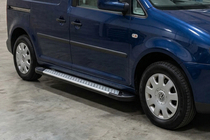 Volkswagen Caddy 2010-2015 Side Steps X5-Type (2 pcs, Aluminum) Maxi Wheelbase photo 1