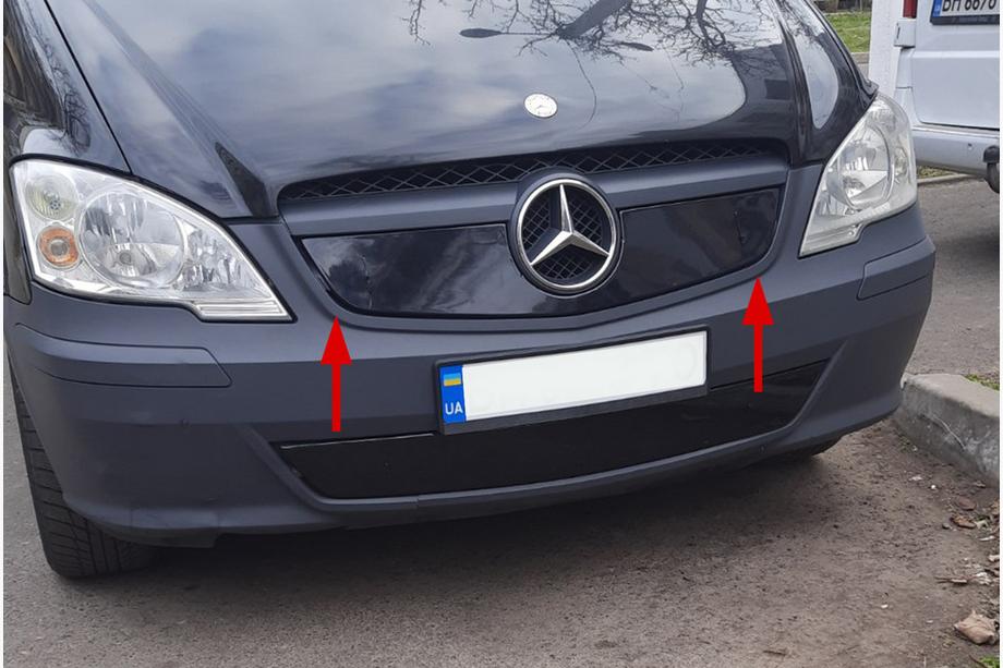 Mercedes Vito W639 2004-2014 Winter grille cover V1 (2010-2015) Glossy Image