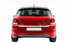 Citroen C-4 2010-2018 Trunk Sill Protector Stainless Steel Carmos - Turkish Stainless Steel photo 1